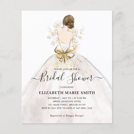 Papier Élégante Mariage de mariée robe Fête des mariées (Devant)