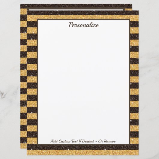 Papier Élégante Parties scintillant Brown or Éclairage Pe (Devant / Derrière)