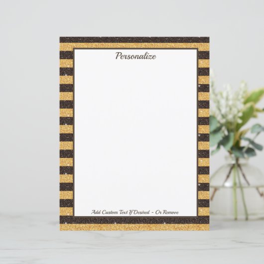 Papier Élégante Parties scintillant Brown or Éclairage Pe (Debout devant)