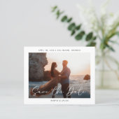 Papier Élégante photo budgétaire Enregistrer la date (Debout devant)