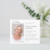 Papier Élégante photo Célébration des funérailles commémo (Debout devant)