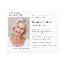 Élégante photo Célébration des funérailles commémo