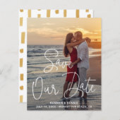 Papier Élégante photo moderne Budget Mariage Enregistrer  (Devant / Derrière)