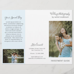 Papier Elégante Photographie Bleue Business Trifold Broch