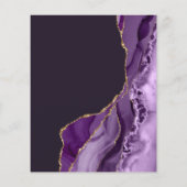 Papier Elégante Réception Elopement Agate Violet (Dos)