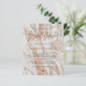 Papier Elégante rose de marbre doré nuptiale invitation d (Debout devant)