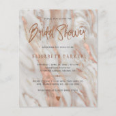 Papier Elégante rose de marbre doré nuptiale invitation d (Devant)