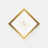 Papier Élégante serviette mariage de bordure en or (Coin)