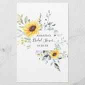 Papier Elégante Sunflower Eucalyptus Conseils & Wish Card (Dos)