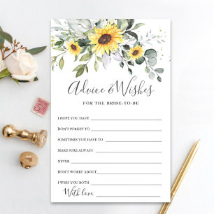 Papier Elégante Sunflower Eucalyptus Conseils & Wish Card
