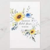 Papier Elégante Sunflower Eucalyptus Conseils & Wish Card (Dos)