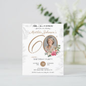 Papier Élégante surprise florale 60e anniversaire Invitat (Debout devant)