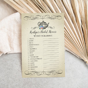 Papier Elégante Tea Party Vintage   Jeu de Fête des marié