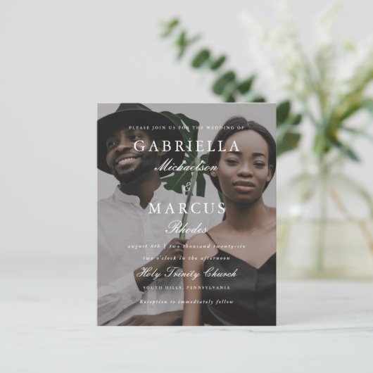 Papier Élégante typographie superposer le Mariage budgéta (Debout devant)