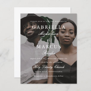 Papier Élégante typographie superposer le Mariage budgéta