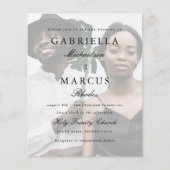 Papier Élégante typographie superposer le Mariage budgéta (Devant)