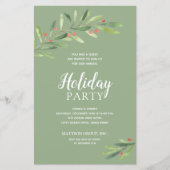 Papier Elégante verdure Budget Vacances Invitations (Devant)