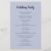 Papier Élégante verdure Floral Mariage Cérémonie Programm (Dos)