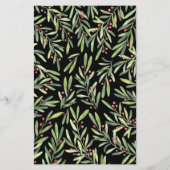 Papier Élégante verdure Invitations Budget de Noël (Dos)