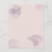 Papier Elégante Violet Floral Bridal Shower Invitation (Dos)