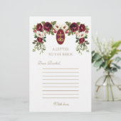 Papier Élégants Roses de Fête des mariées Floral catholiq (Debout devant)