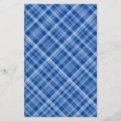 Papier Élégants Snowflakes Plaid Blue Faire-part de maria (Dos)