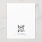 Papier Élément BUDGÉTAIRE Code QR Baby shower Invitation (Dos)