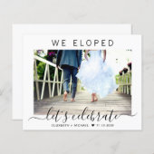 Papier Élément de budget Réception photo Invitation (Devant / Derrière)