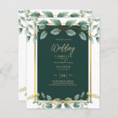 Papier Élément de jeu de Mariages Emerald Green Gold - Co (Devant / Derrière)