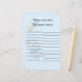 Papier Élément de jeu pour Baby Shower "L'Éléphant Bleu q