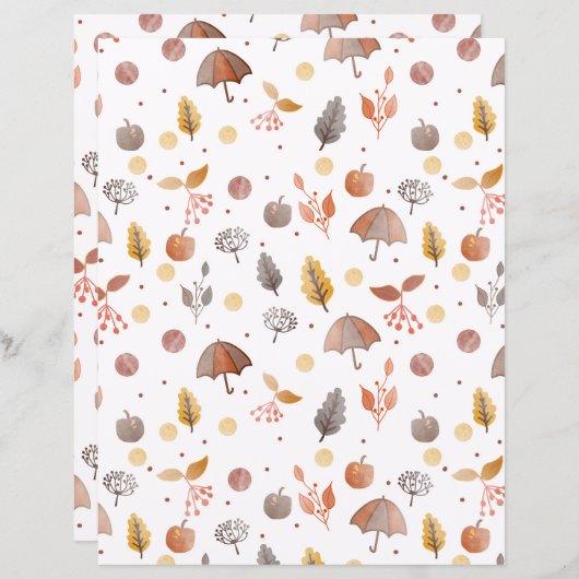 Papier Éléments horaires d'automne (Devant / Derrière)