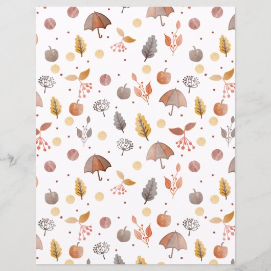 Papier Éléments horaires d'automne (Devant)