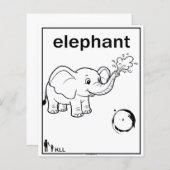 Papier éléphant aimant l'eau (Devant / Derrière)