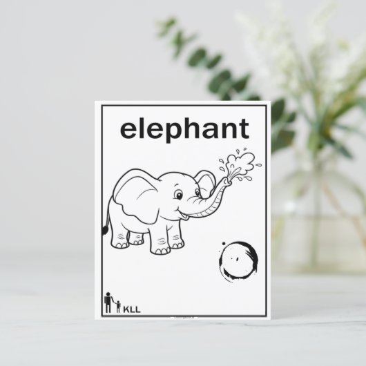 Papier éléphant aimant l'eau (Debout devant)