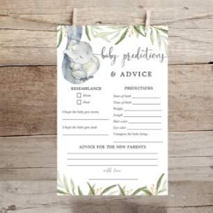 Papier Elephant Baby prédictions conseil vert or