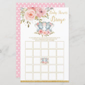 Papier Elephant Baby shower Bingo Activité de jeu Twin Gi (Devant / Derrière)