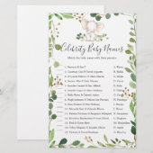 Papier Elephant Baby shower Celebrity Baby Names (Devant / Derrière)