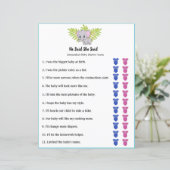 Papier Elephant Baby shower Garçon Il A Dit Qu'Elle A Dit (Debout devant)