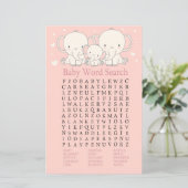 Papier Eléphant Baby shower Word Jeu de recherche (Debout devant)