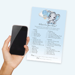 Papier Elephant Balloon What's On Your Phone Boy Game