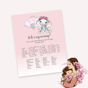 Papier Elephant Balloon Who's My Mommy Baby Game