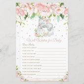 Papier Elephant Blush Floral Wives for Baby Card (Devant / Derrière)