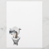 Papier Eléphant Coincé Dans Les Toilettes (Devant)