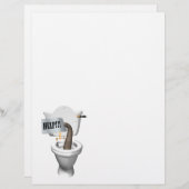 Papier Eléphant Coincé Dans Les Toilettes (Devant / Derrière)