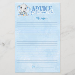 Papier Elephant Conseils pour Maman Jeu de Baby shower