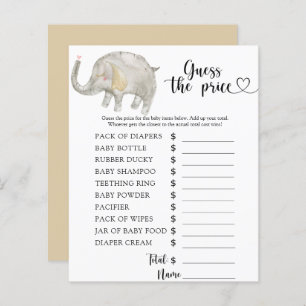 Papier Elephant Devine le prix ! Jeu