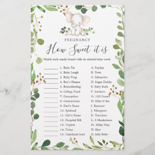 Papier Eléphant Grossesse bébé comme il est doux jeu