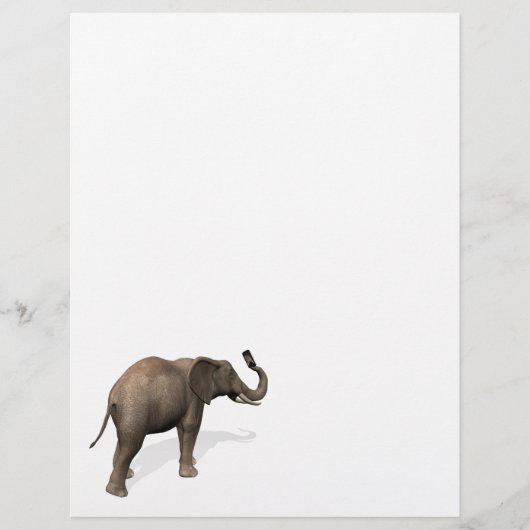 Papier Elephant Prendre Un Selfie (Devant)