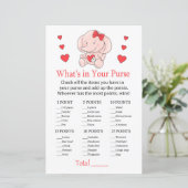 Papier éléphant rose Qu'y a-t-il dans votre sac à main (Debout devant)