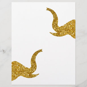 Papier Eléphants de trompette d'or
